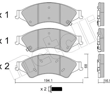 KLOCKI HAMULCOWE  FORD RANGER 11- 22-0971-0