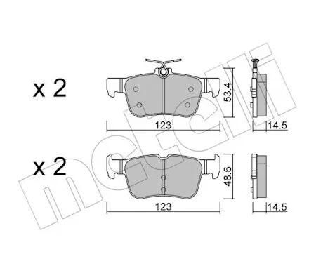 KLOCKI HAMULCOWE TYL  FORD 22-1040-2