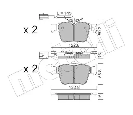 KLOCKI HAMULCOWE TYL  ALFA ROMEO 22-1101-0