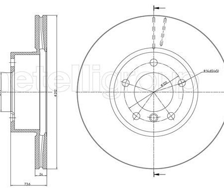 TARCZA HAMULCOWA PRZOD 312X24 V 23-0986C