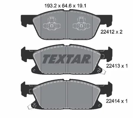 KLOCKI HAMULCOWE PRZOD  FORD GALAXY 15- 2241201