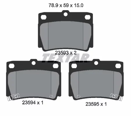 KLOCKI HAMULCOWE  MITSUBISHI MONTERO/PAJERO 2359301