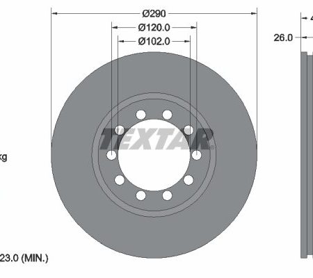 TARCZA HAMULCOWA PRZOD 290X26 V 93117500