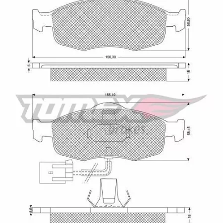 KLOCKI HAMULCOWE  FORD MONDEO +CZUJNIK 11-191