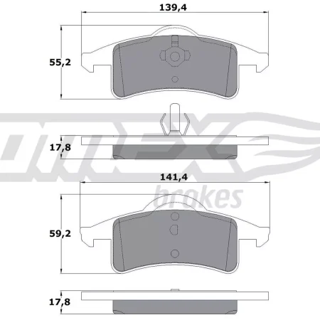 KLOCKI HAMULCOWE TYL  JEEP CHEROKEE 99- 14-90