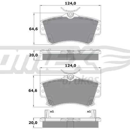 KLOCKI HAMULCOWE PRZOD  CHRYSLER PT CRUISER 00 14-97