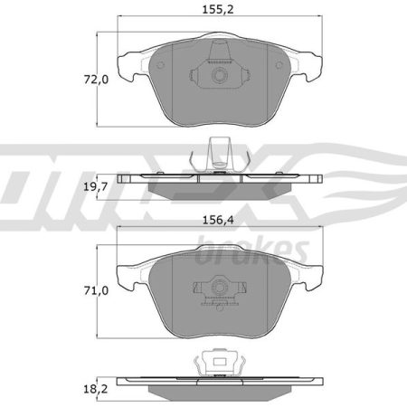 KLOCKI HAMULCOWE PRZOD  VOLVO S60 09- 17-74
