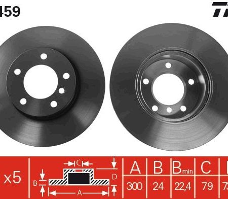 TARCZA HAMULCOWA PRZOD 300X24 V DF4459