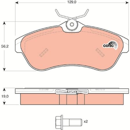 KLOCKI HAMULCOWE  CITROEN C2 GDB1496