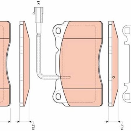 KLOCKI HAMULCOWE  ALFA ROMEO 156 1.9JTD 03- GDB1645