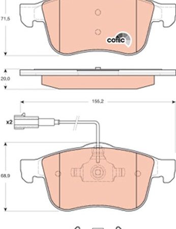 KLOCKI HAMULCOWE  ALFA ROMEO 159 1.9JTD 09.05- GDB1647
