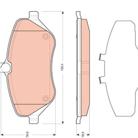 KLOCKI HAMULCOWE  CITROEN C6 2.2HDI 06.06- GDB1663