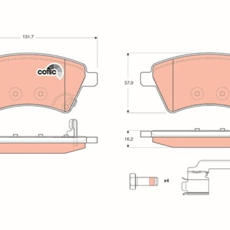 KLOCKI HAMULCOWE  FIAT SEDICI GDB1673