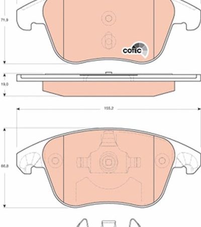 KLOCKI HAMULCOWE  CITROEN C4 GDB1691