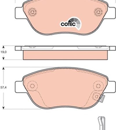 KLOCKI HAMULCOWE  OPEL CORSA D 07.06- GDB1701
