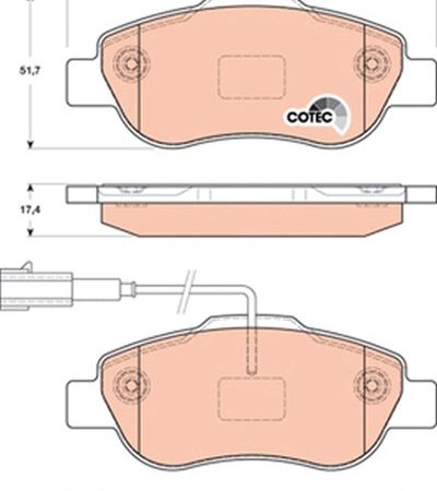 KLOCKI HAMULCOWE  FIAT 500 1.4 GDB1746