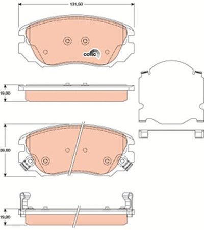 KLOCKI HAMULCOWE  OPEL INSIGNIA KOLA 16" GDB1782
