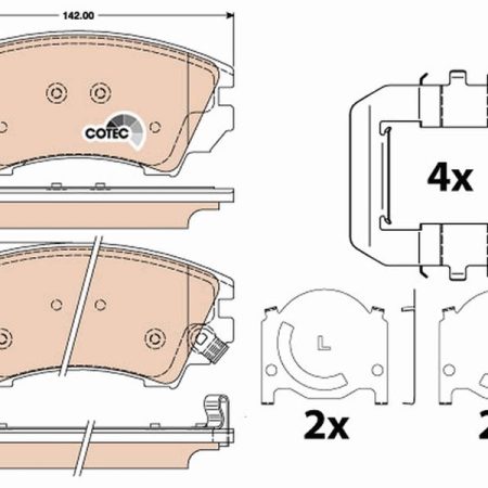 KLOCKI HAMULCOWE  OPEL INSIGNIA KOLA 17" GDB1783
