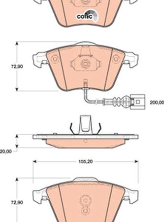 KLOCKI HAMULCOWE  AUDI TT 06- GDB1809