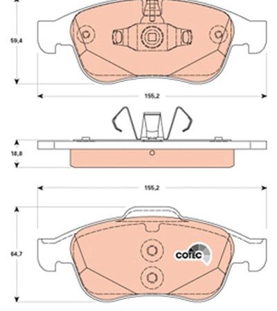 KLOCKI HAMULCOWE  ALFA ROMEO GIULIETTA GDB1873