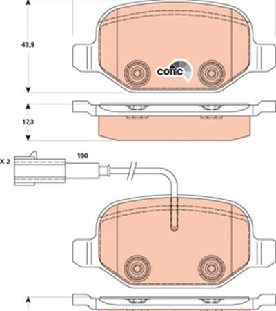 KLOCKI HAMULCOWE  ALFA ROMEO MITO 08- GDB1881