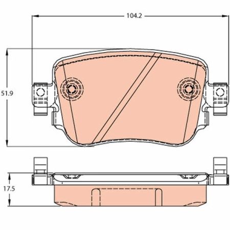 KLOCKI HAMULCOWE  AUDI Q3 14- GDB2042