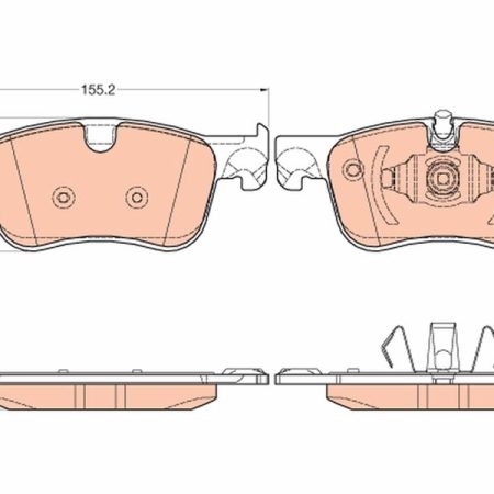 KLOCKI HAMULCOWE  CITROEN C4 GRAND PICASSO II GDB2062