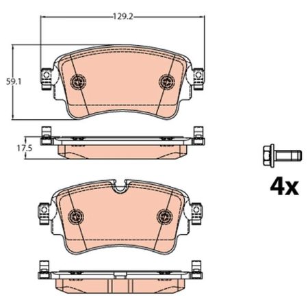 KLOCKI HAMULCOWE  AUDI A4 15- GDB2132
