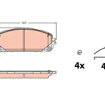 KLOCKI HAMULCOWE  JEEP CHEROKEE 13- GDB2142