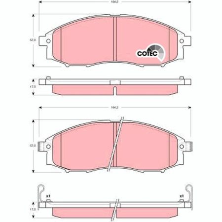 KLOCKI HAMULCOWE  NISSAN PICK UP 01- GDB3340