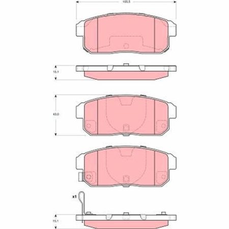 KLOCKI HAMULCOWE TYL  MAZDA RX8 03- GDB3357
