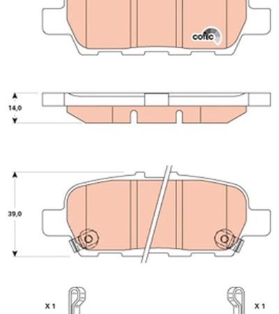 KLOCKI HAMULCOWE  NISSAN JUKE GDB3508