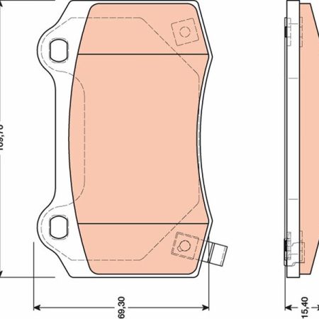 KLOCKI HAMULCOWE  JEEP GRAND CHEROKEE 05- GDB4171