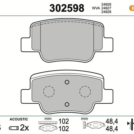 KLOCKI HAMULCOWE  FIRST TOYOTA VERSO>RR 302598