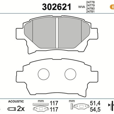KLOCKI HAMULCOWE  FIRST TOYOTA YARIS>FR 302621