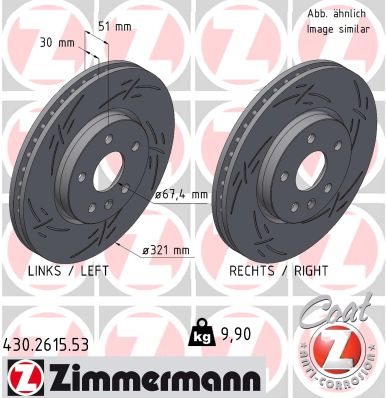 TARCZA HAMULCOWA PRZOD L/P 430.2615.53