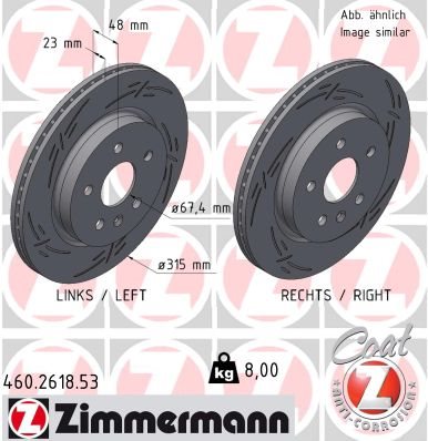 TARCZA HAMULCOWA TYL L/P 430.2618.53