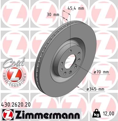 TARCZA HAMULCOWA PRZOD L/P 430.2620.20