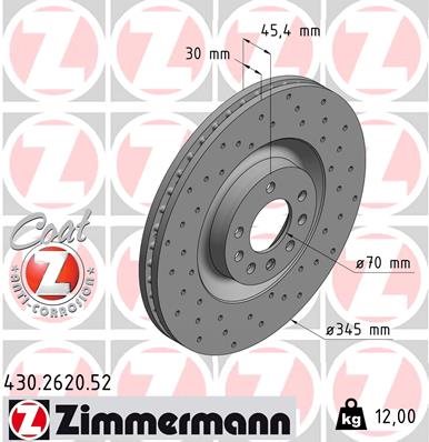 TARCZA HAMULCOWA PRZOD L/P 430.2620.52