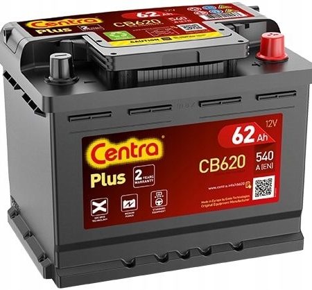 AKUMULATOR CENTRA PLUS P+ 62AH/540 CB620
