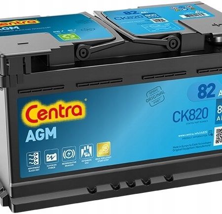 AKUMULATOR CENTRA 82AH 800A AGM P+ CK820