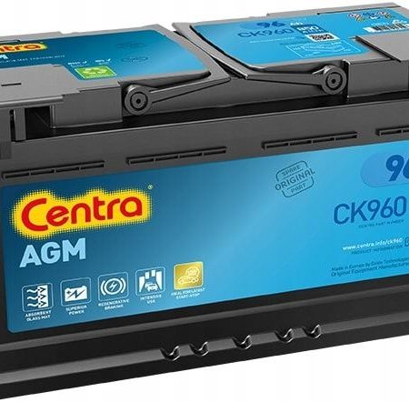 AKUMULATOR CENTRA 96AH 850A AGM P+ CK960