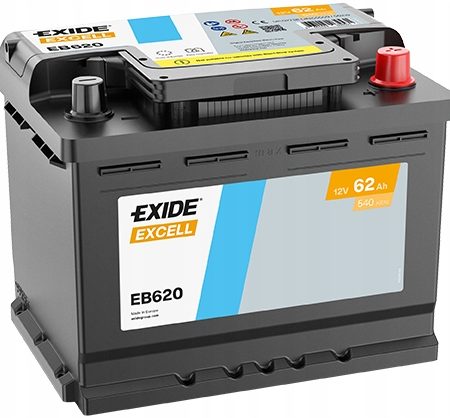 AKUMULATOR EXIDE EXCELL P+ 62AH/540A EB620